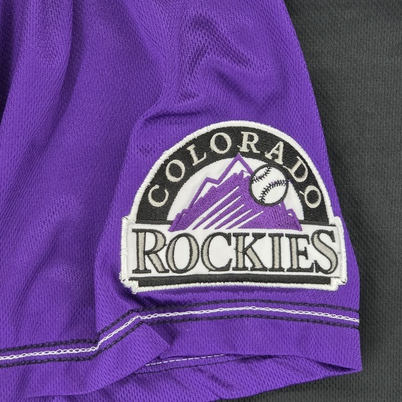 Colorado Rockies MLB Cool Base Pullover Purple Black Batting Practice Size XL - Picture 4 of 5